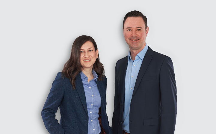 Sybille Wiedenmann, Hörgeräteakustikmeisterin und Daniel Philipp, Hörgeräteakustikmeister